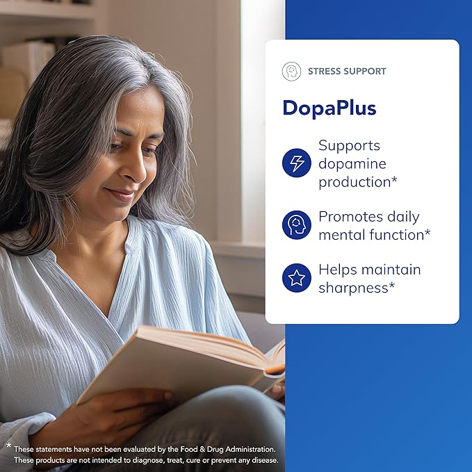 Pure Encapsulations DopaPlus - Supports Dopamine Production - for Daily Brain Function* - with L-Tyrosine, Folate, Vitamin B6 & L-5-MTHF - Non-GMO & Vegan - 180 Capsules