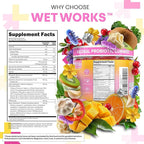 Wet Works Women's Vaginal Probiotic Gummies Pineapple Cranberry Folic Acid D-Mannose Vitamin C Chicory Myo Inositol Garlic Black Cohosh Zinc Iron Evening Primrose Chastetree 60 Count by Clean Nutra