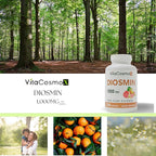 Diosmin Capsules, 120 Count, 1000 mg Serving, Vegan, Citrus Bioflavonoids 100% Vegetarian, Non-GMO & Gluten Free Diosmin Supplement with Max Strength - 2 Packs