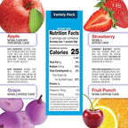 Amazon Basic Care Electrolyte Powder Variety Pack, Apple, Fruit Punch, Grape, Strawberry, 8 Count