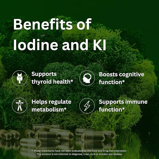Rebirth by NYOUTROPICS - Nootropic Iodine Supplement (90 Vegan Capsules), Provides Brain Support and Thyroid Support for Women and Men, Non-Accumulating Positive Monovalent Iodine Form