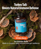 FreshCap Mushrooms Turkey Tail Mushroom Supplement 10,000mg – Organic, Turkey Tail Extract for Immune Support Supplement, Mushroom Supplement Capsules, Ayurveda Immunity Supplement (120 Capsules)