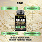 90 Shilajit Capsules for Men & Women 22000mg with 50% shilajit Fulvic acid organic Himalayan Natural Shilajit for Men Pure Shilajit Extract 85+Trace Mineral Supplements for Women Energy Boost-USA Made