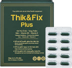 Thik&Fix Plus Natural Hair Nutrition Supplement for Men & Women with Saw Palmetto Oil, Vitamin B5 & E, Zinc, Biotin, Nourishes Scalp & Support Hair Growth for a Thicker, Fuller Look, 60 Softgels