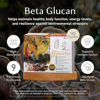 Umeken Beta Glucan, Immune Boost, Mushroom Extract, Dietary Supplement, Blend of 9 Premium Mushroom Extract Packets, Easy to Take Beta Glucan Supplements, 3 Month Supply, 90 Count Box, Pack of 1