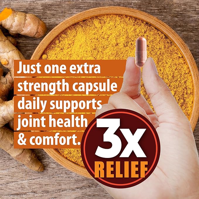 Just One Vegan Turmeric Curcumin Capsule a Day – 95% Curcuminoids Turmeric Curcumin 3X Formula with BioPerine® Black Pepper – Extra Strength – Supports Joint Comfort & Healthy Lifestyle – 2 Months
