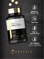 Carlyle Multivitamin for Men 50+ | 200 Count | with B Vitamins, Vitamin D, Magnesium & Zinc | Non-GMO, Gluten Free Supplement