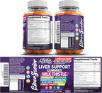 Clean Nutra Liver Cleanse Detox & Repair Gummies | Milk Thistle Gummy Liver Support Vitamins | Dandelion, Artichoke, Aloe Vera, Ginger, Berberine, Lemon, N-Acetyl-L-Cysteine, Turmeric Supplement HCL