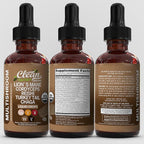 Mushroom Supplement Liquid Drops with Lions Mane Turkey Tail Cordyceps Reishi Chaga Shitake Maitake Tremella Oyster Mushrooms Poria Supplement and Enokitake Mushrooms Complex Blend by Clean Nutra