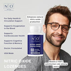 N1O1 Nitric Oxide Lozenges for Heart Health Support - Dietary Supplement for Blood Flow, Oxygenation and Blood Pressure - 180 Count