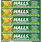 HALLS Defense Assorted Citrus Vitamin C Drops, 20 Sticks of 9 Drops (180 Total Drops)