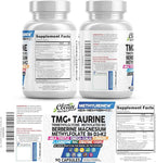 Clean Nutra TMG Supplements 1000mg | Methylated Multivitamin for Women Men | Taurine B6 Vitamins B12 D3 K2 Trimethylglycine Magnesium Methylfolate Milk Thistle NAC COQ10 B Supplement Complex Capsules