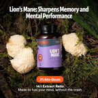 FreshCap Mushrooms Ayurveda Lions Mane Supplement Capsules 14,000mg - Lion's Mane, High Potency Extract, 14:1 Organic Mushroom Supplement, Focus Made in USA (120 Capsules)