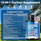 Cortisol Balance & Sleep Support for Women & Men – Natural Calm Formula with Magnesium, Ashwagandha & L-Theanine – Supports Restful Sleep, Relaxation, Focus & Healthy Cortisol Levels – 120 Capsules