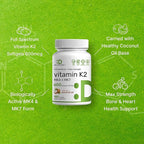 DEAL SUPPLEMENT Vitamin K2 Supplement 600mcg, 180 Coconut Oil Softgels | Full Spectrum High Absorption MK-7 & MK-4 Forms | Bone, Joint, & Immune Support – Non-GMO
