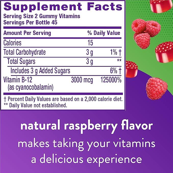 Vitafusion Vitamin B12 for Energy Metabolism, Multivitamin Plus Immune Support Gummies with Vitamin C, Zinc - 140 + 90 Count