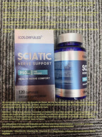 Sciatic Nerve Capsules, Nerve Support Supplement with 300mg Alpha Lipoic Acid & B-Complex Vitamins, 120 Capsules for Hip, Hand, Leg & Lower Back Comfort