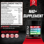 DEDICAD 11in1 NAD Supplement with Nicotinamide Riboside, Quercetin, Resveratrol and 8 More - 2 Month Supply
