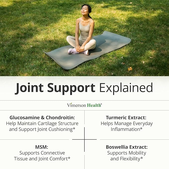 Glucosamine Chondroitin MSM – Joint Support Supplement for Women and Men with Glucosamine Sulfate 1500 mg, Chondroitin and MSM – for Cartilage, Joint Health and Flexibility – 2 Pack