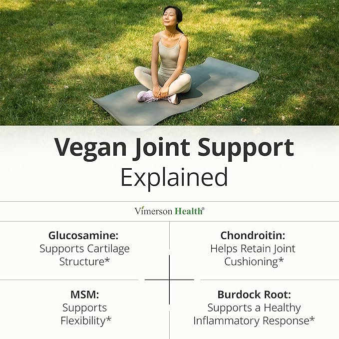 Glucosamine Chondroitin MSM – Joint Support Supplement for Women and Men with Glucosamine Sulfate 1500 mg, Chondroitin and MSM – for Cartilage, Joint Health and Flexibility – 2 Pack, Vegan