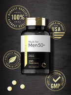 Carlyle Multivitamin for Men 50+ | 200 Count | with B Vitamins, Vitamin D, Magnesium & Zinc | Non-GMO, Gluten Free Supplement