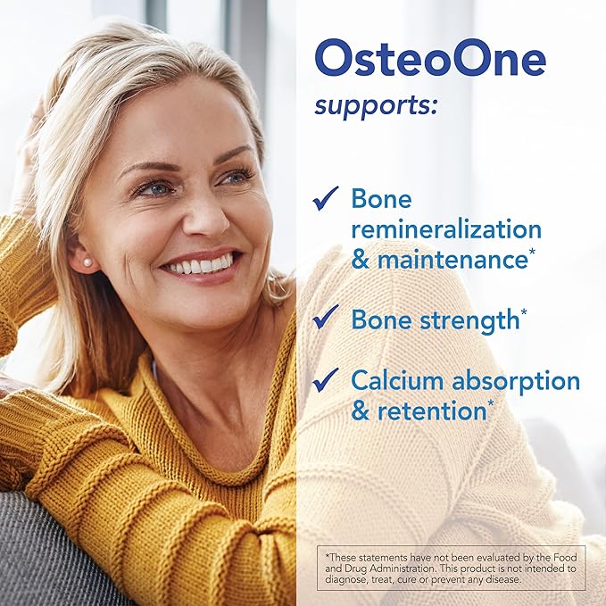 Patient One OsteoOne | Supplement to Support Bone Health and Calcium Absorption* | with Calcium, Vitamins D3 and K2 and More | 120 Tablets