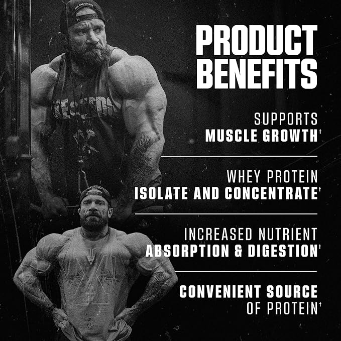 Axe & Sledge WHEY More Premium Protein Blend | 24g Protein, Whey Concentrate & Isolate | Prebiotic Fiber for Enhanced Absorption | Banana Split Sundae