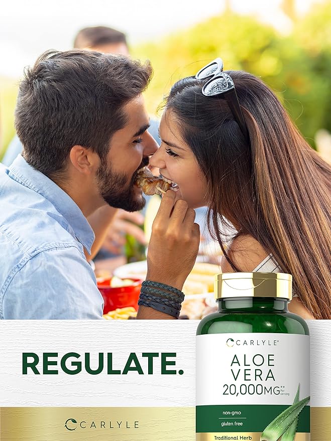 Carlyle Aloe Vera Softgel Capsules | 300 Count | Aloe Vera Gel Supplement | Non-GMO, Gluten Free