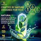Organic Lions Mane Supplement Capsules - 240 Real Mushrooms Lion's Mane Capsules with Ginkgo Biloba Herb, Bacopa Monnieri, L Theanine, L Tyrosine - Mushroom Complex for Daily Wellness