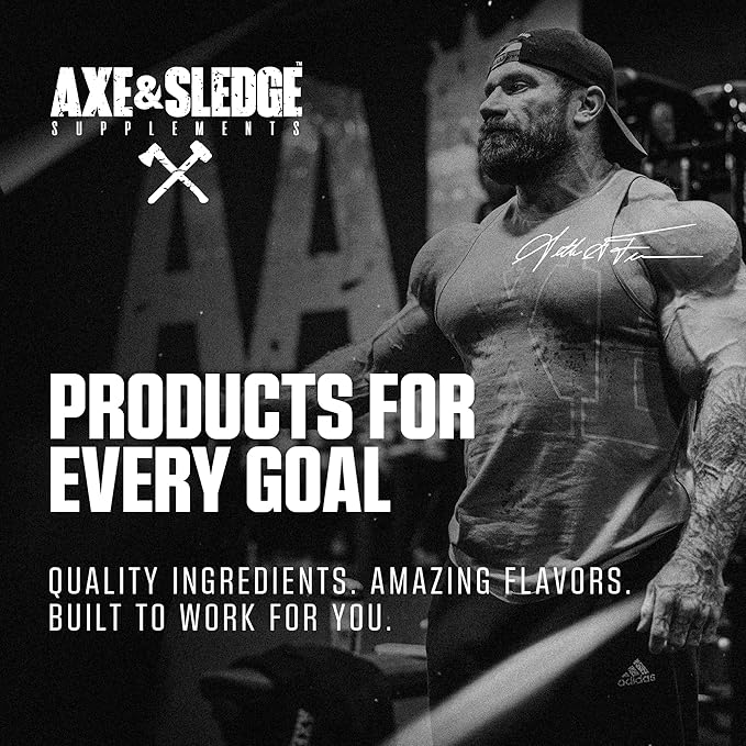 Axe & Sledge WHEY More Premium Protein Blend | 24g Protein, Whey Concentrate & Isolate | Prebiotic Fiber for Enhanced Absorption | Creamy, Delicious, Versatile | 30 Servings, Brownie Batter