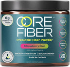 Prebiotic Fiber Supplement for Women & Men – 6g Prebiotic Fiber Powder – Daily Blend for Gut Health, Bloating, Regular Digestion & Energy – Soluble & Insoluble, Sugar Free, Strawberry Kiwi, 30 Serving