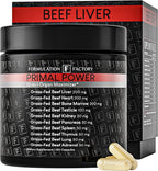 Formulation Factory Primal Power 10-in-1 Beef Organ Supplement - Grass Fed Beef Liver Capsules with Heart, Bone Marrow, Kidney, Testicle - Freeze Dried Organ - 120 Capsules, 2 Month Supply