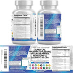 Brain Supplement Alpha GPC 300mg Phosphatidylserine Bacopa Monnieri Ginkgo Biloba Lions Mane Huperzine A L-Theanine NAC Nootropic Memory Focus Cognitive Support Vitamins B C D E 60 Capsules USA