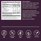 Nature’s Way Sambucus Kids Elderberry Immune Gummies with Black Elderberry Extract, Daily Immune Support Gummy with Vitamin C and Zinc for Children Ages 2+*, 60 Gummies