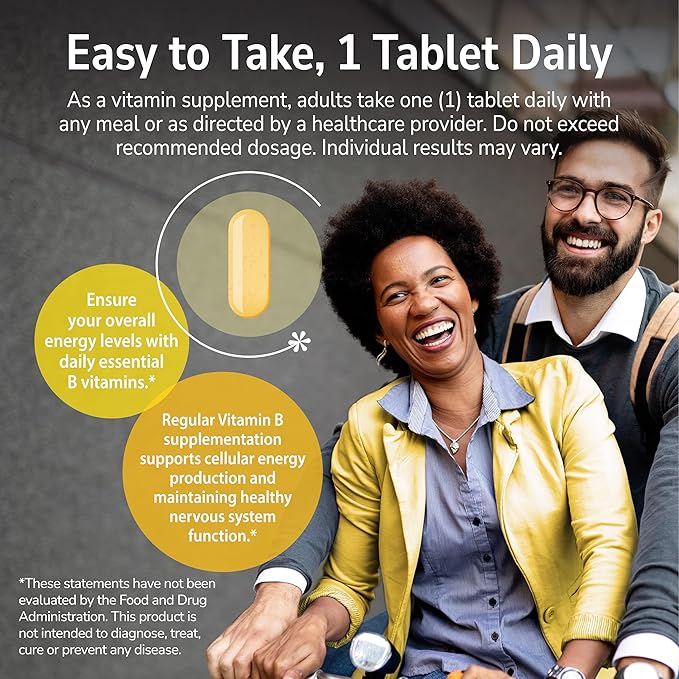 21st Century B-100 Complex Prolonged Release Tablets, 60 Count (Pack of 1), High Potency Vitamin B Complex for Nervous System, Energy Support, Includes Vitamin B1, B2, B6, Biotin & Calcium