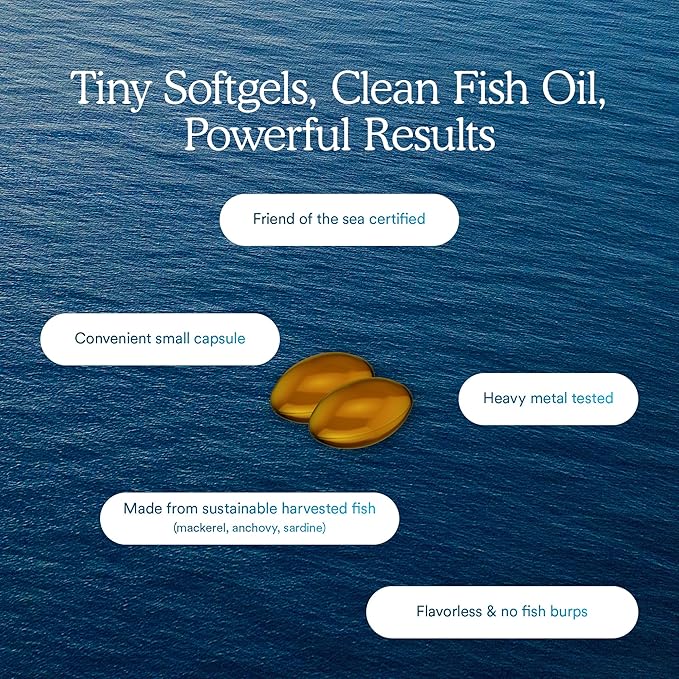 MitoQ Advanced EPA Omega-3 – High-Purity 800mg EPA Fish Oil Supplement | with Vitamin K2, D3, E | Cardiovascular, Brain, Cellular Support | No Fishy Aftertaste | 60 Softgels