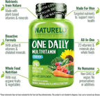 NATURELO Mens Multivitamins - One Daily Multivitamin for Men with Vitamins, Minerals & Organic Whole Foods, Boost Energy & Health, Non-GMO, 240 Vegetarian Capsules (Pack of 2)