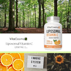 Liposomal Vitamin C Supplement, 1700mg, 120 Capsules 100% Vegetarian, Non-GMO & Gluten Free, High Absorption