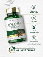 Carlyle Bioperine 10mg | 120 Capsules | Non-GMO & Gluten Free | Sourced from Black Pepper Extract | Supports Curcumin Powder Absorption