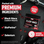 Force Factor Black Maca Gummies for Men & Women, Boost Energy, Strength, Drive & Vitality, BioPerine & Selenium for Superior Absorption, Peruvian Black Maca Root Extract, Passion Berry, 60 Gummies