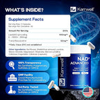 NAD+ Advanced 500MG Liposomal NAD+ with Resveratrol - NAD Supplement for Men & Women - NMN Alternative for Cellular Energy & Healthy Aging - 60 Capsules, 30 Day Supply