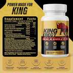 King Erect Maximizer - Enlargement Pills for Men - Fast Acting Blood Flow Support & Circulation Support - Supplement for Intimacy, Girth, Size, Stamina Loss - 60 Tablets for Male Vitality