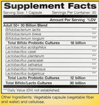 Renew Life Probiotic Adult 50 Plus Probiotic Capsules, Daily Supplement Supports Urinary, Digestive and Immune Health, L. Rhamnosus GG, Dairy, Soy and gluten-free, 30 Billion CFU, 30 Count