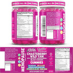 Clean Nutra Menopause Supplements for Women Chastberry Wild Yam Gummies Inositol Black Cohosh Magnesium Red Clover DIM Supplement B6 Magnesium Glycinate Glycine Vitex Hormone Balance Gummy Vitamins