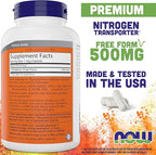 Now L-Glutamine 500mg 300 Veg Capsules (Pack of 2) - Non-GMO Supplement - Vegan Lglutamine 500 mg Caps