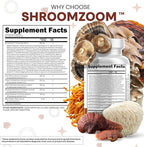 Clean Nutraceuticals Lions Mane 20in1 Mushroom Supplement with Turkey Tail Reishi Cordyceps Chaga Maitake Meshima Poria Cocos Shiitake Oyster Porcini Enoki - 3Pack