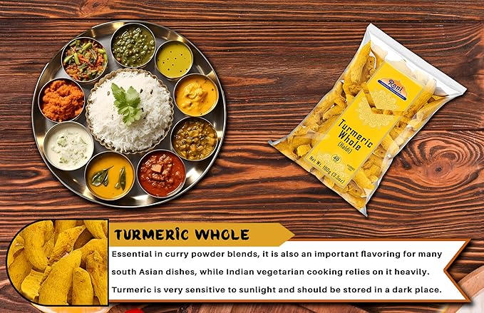 Rani Turmeric (Haldi) Root Whole Spice, Dried 3.5oz (100g) ~ All Natural | 100% Pure | Vegan | Gluten Friendly | NON-GMO | Kosher | Indian Origin
